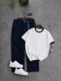 Ensemble ringer shirt baggy brut premium